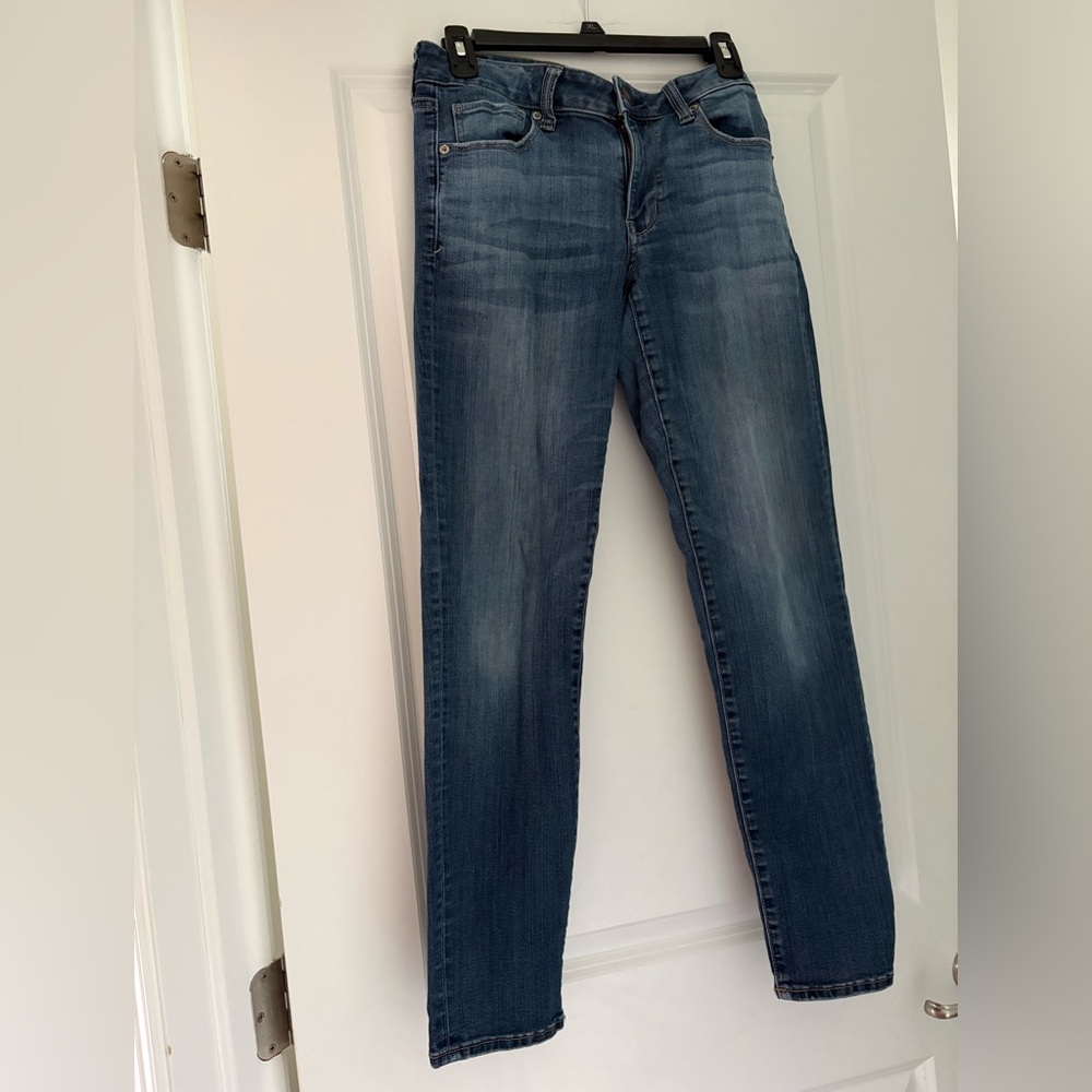 American Eagle Outfitters Dark Blue Straight Leg Jeans 8 Regular